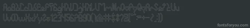 HouseBuilderHollow Font – Gray Fonts on Black Background