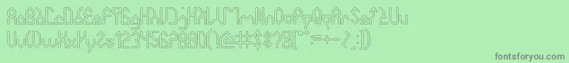 HouseBuilderHollow Font – Gray Fonts on Green Background