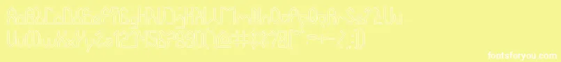 HouseBuilderHollow Font – White Fonts on Yellow Background