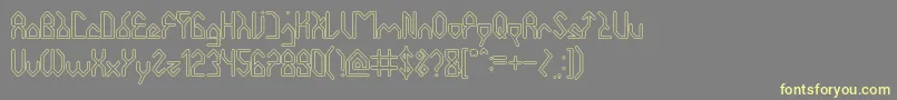 HouseBuilderHollow Font – Yellow Fonts on Gray Background