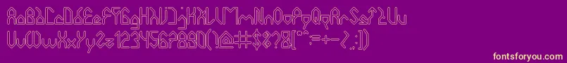 HouseBuilderHollow Font – Yellow Fonts on Purple Background