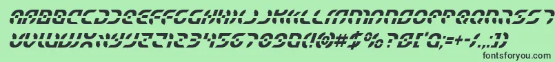 Starfightercondital Font – Black Fonts on Green Background
