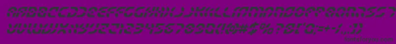 Starfightercondital Font – Black Fonts on Purple Background