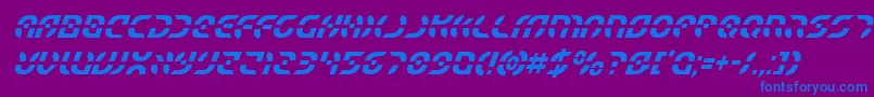 Starfightercondital Font – Blue Fonts on Purple Background