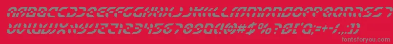 Starfightercondital Font – Gray Fonts on Red Background