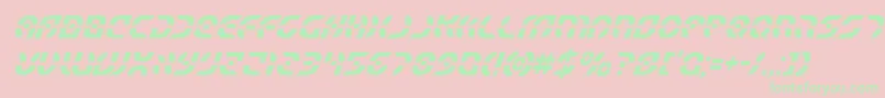 Starfightercondital Font – Green Fonts on Pink Background