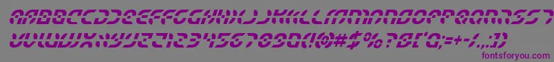 Starfightercondital Font – Purple Fonts on Gray Background