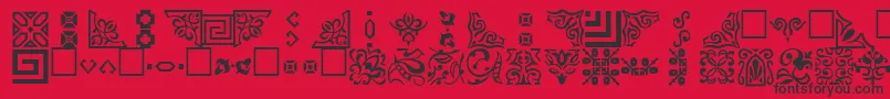 Ornamenttt Font – Black Fonts on Red Background