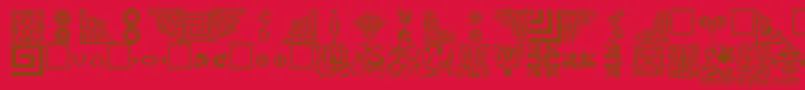 Weitere Informationen zur Ornamenttt-Schriftart Ornamenttt-Schriftart – Braune Schriften auf rotem Hintergrund