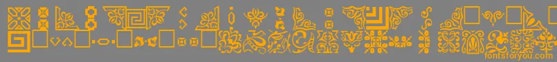 Fonte Ornamenttt – fontes laranjas em um fundo cinza