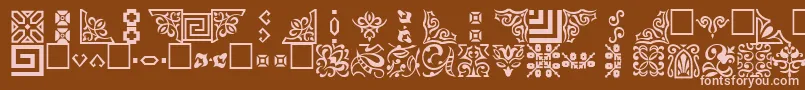 fuente Ornamenttt – Fuentes Rosadas Sobre Fondo Marrón