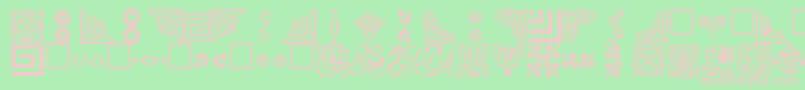 フォントOrnamenttt – 緑の背景にピンクのフォント