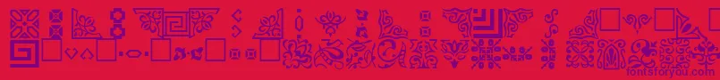 Ornamenttt Font – Purple Fonts on Red Background