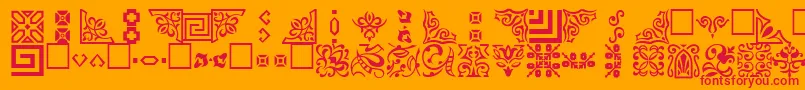 Ornamenttt Font – Red Fonts on Orange Background