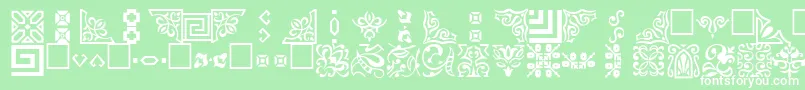 Ornamenttt Font – White Fonts on Green Background