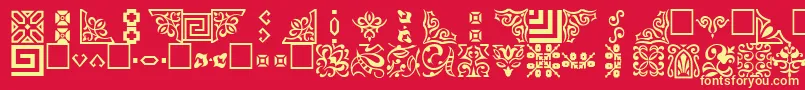 Ornamenttt Font – Yellow Fonts on Red Background