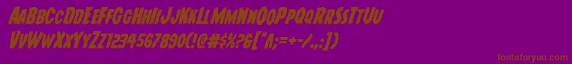 Youngfrankital Font – Brown Fonts on Purple Background