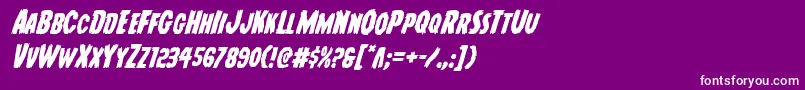 Youngfrankital Font – White Fonts on Purple Background