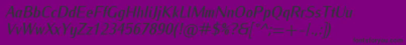 IwonacondmediumItalic Font – Black Fonts on Purple Background