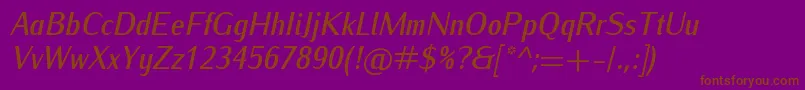 fuente IwonacondmediumItalic – Fuentes Marrones Sobre Fondo Morado