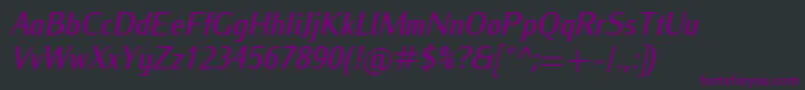 IwonacondmediumItalic Font – Purple Fonts on Black Background