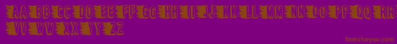 PepperoniPizza Font – Brown Fonts on Purple Background