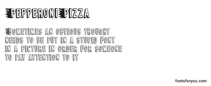 Überblick über die Schriftart PepperoniPizza