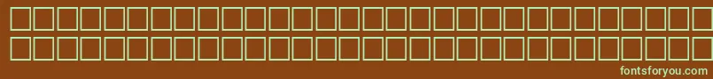 Agfriqu7-fontti – vihreät fontit ruskealla taustalla