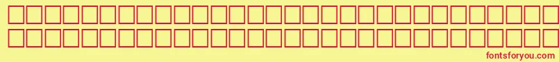 Agfriqu7-fontti – punaiset fontit keltaisella taustalla