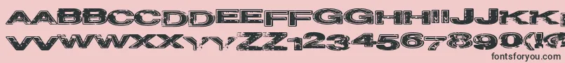 フォントProjectz – ピンクの背景に黒い文字