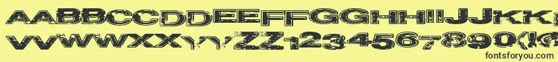 Projectz Font – Black Fonts on Yellow Background