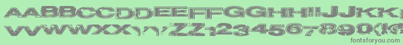 Fonte Projectz – fontes cinzas em um fundo verde