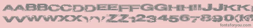 Projectz Font – Gray Fonts on Pink Background