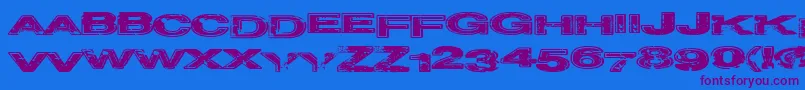 Projectz Font – Purple Fonts on Blue Background