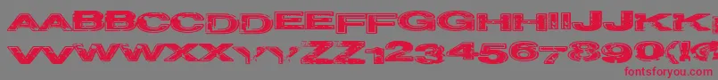 Projectz Font – Red Fonts on Gray Background