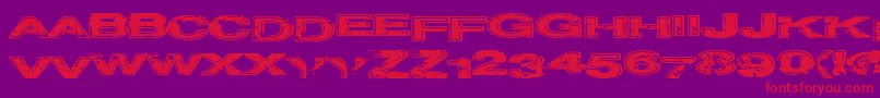 Projectz Font – Red Fonts on Purple Background