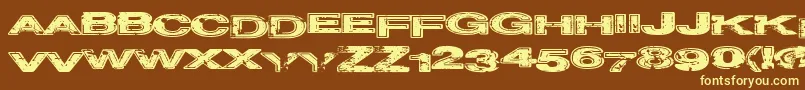 Шрифт Projectz – жёлтые шрифты на коричневом фоне