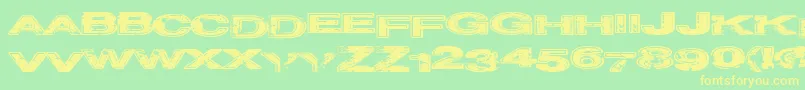 Projectz Font – Yellow Fonts on Green Background