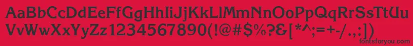 KingstonBold Font – Black Fonts on Red Background