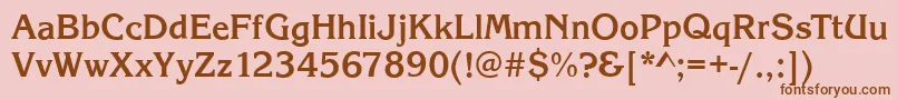 KingstonBold Font – Brown Fonts on Pink Background