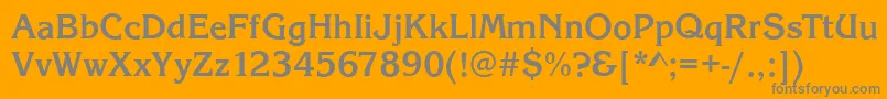 KingstonBold Font – Gray Fonts on Orange Background