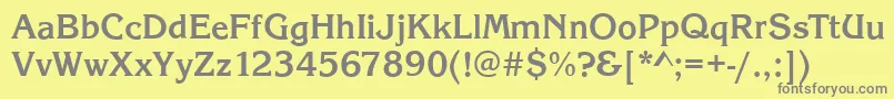 KingstonBold Font – Gray Fonts on Yellow Background