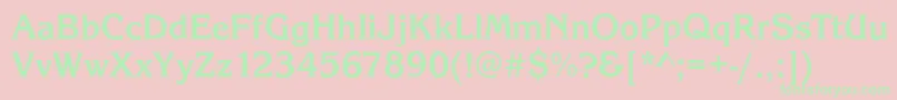 KingstonBold Font – Green Fonts on Pink Background