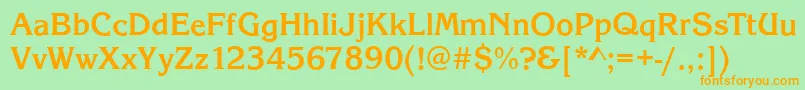 KingstonBold Font – Orange Fonts on Green Background