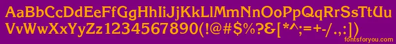 KingstonBold Font – Orange Fonts on Purple Background