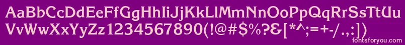 KingstonBold Font – Pink Fonts on Purple Background