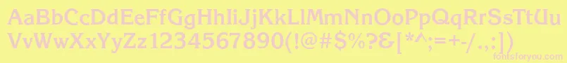 KingstonBold Font – Pink Fonts on Yellow Background