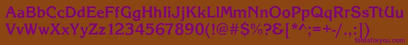 KingstonBold Font – Purple Fonts on Brown Background