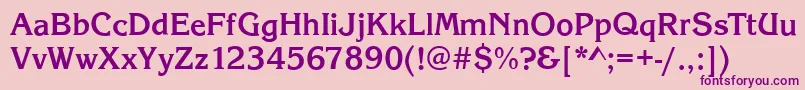 KingstonBold Font – Purple Fonts on Pink Background