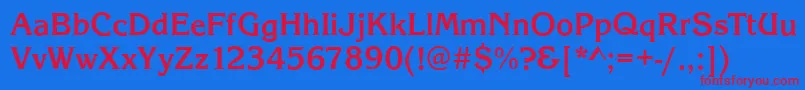 KingstonBold Font – Red Fonts on Blue Background